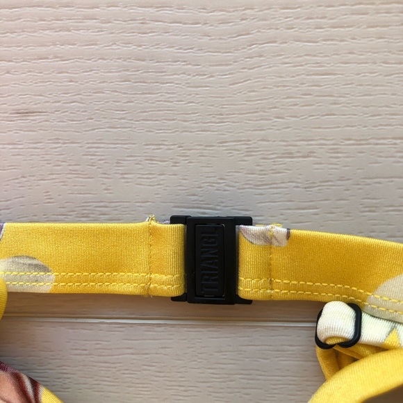 TRIANGL yellow floral Neoprene bikini with Bag - Picture 8 of 10